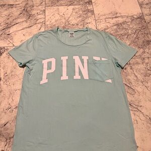 PINK Victoria's Secret Light Green Tee
